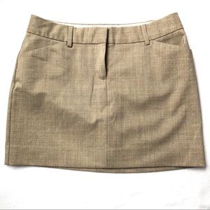 Gold Metallic Express Editor Straight Pencil Mini Skirt Size 0 Office Siren